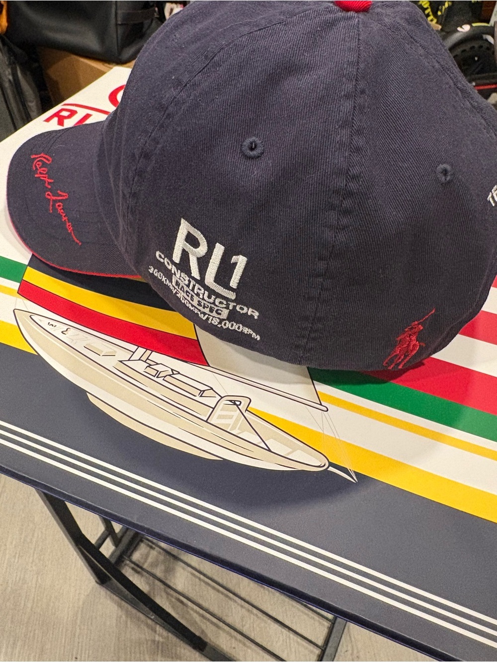Ralph Lauren Navy Racing 2011 Cap with Red Accents and '21' Patch - Picture 5 of 5